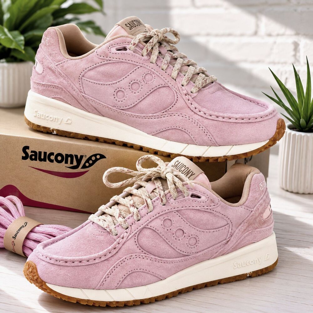 Saucony Shadow 6000 Moc Pink Gum Suede Sneakers W8 M6.5 NIB Retro